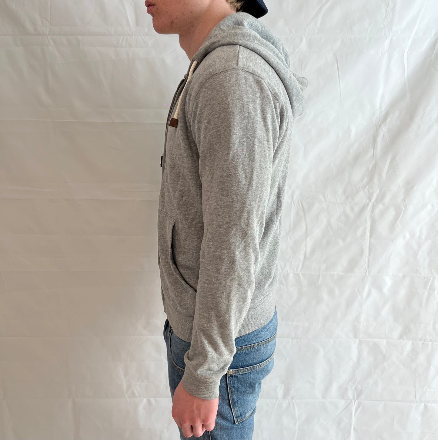 Morris Zip Hoodie Grey Men's