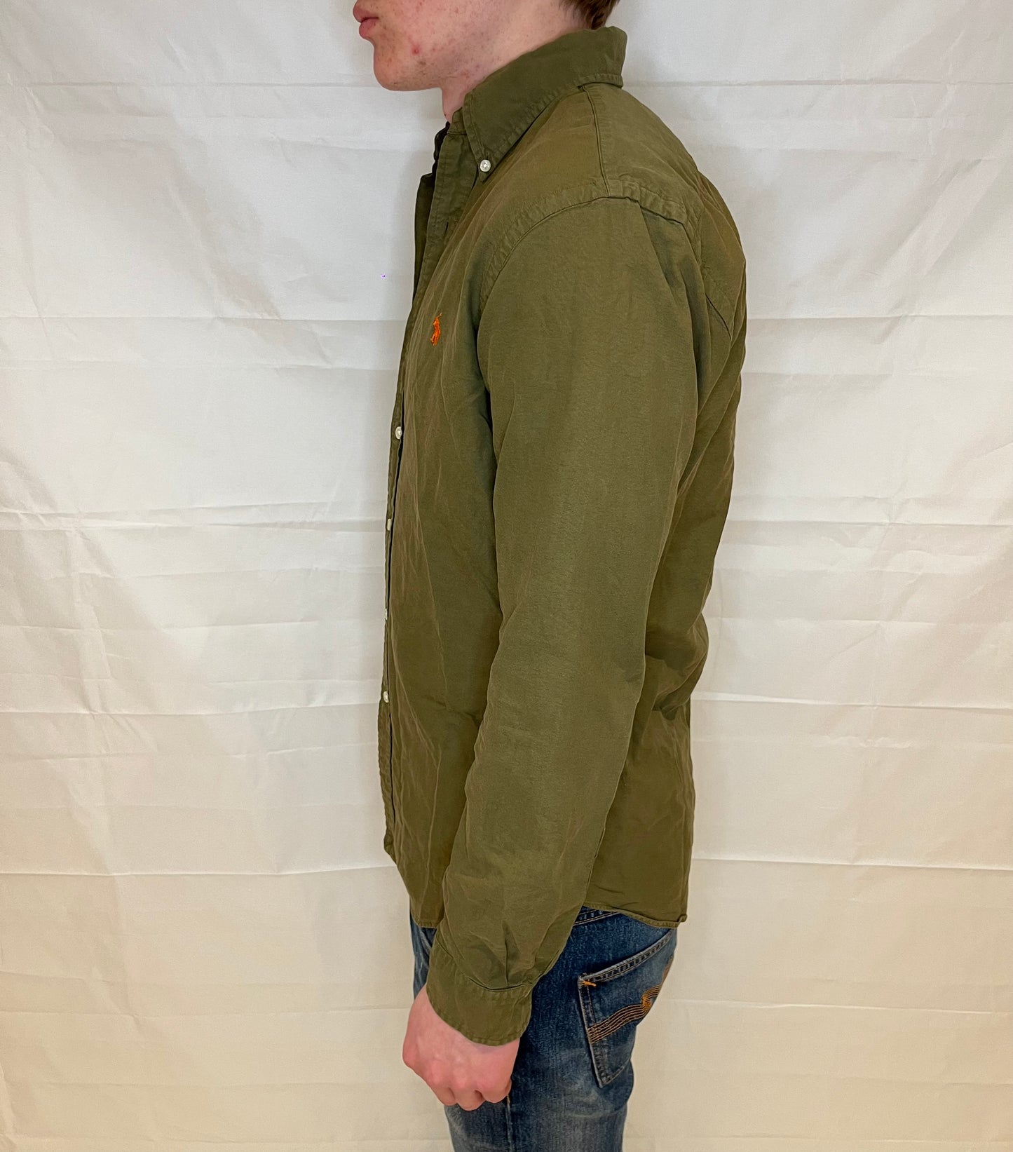Polo Ralph Lauren Slim Fit Shirt Olive Green Men's