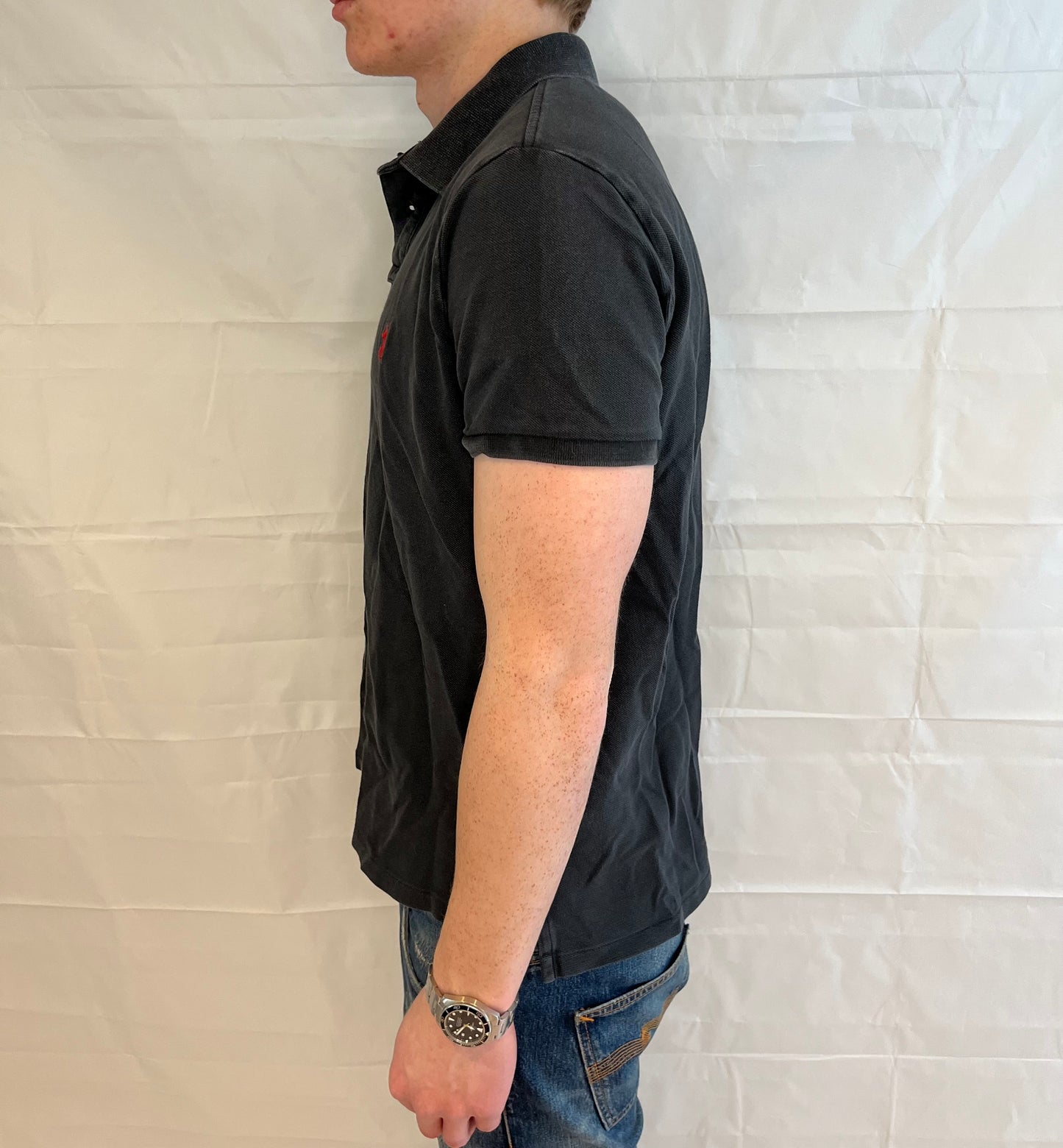 Polo Ralph Lauren Custom Slim Fit Polo Dark Grey Men's