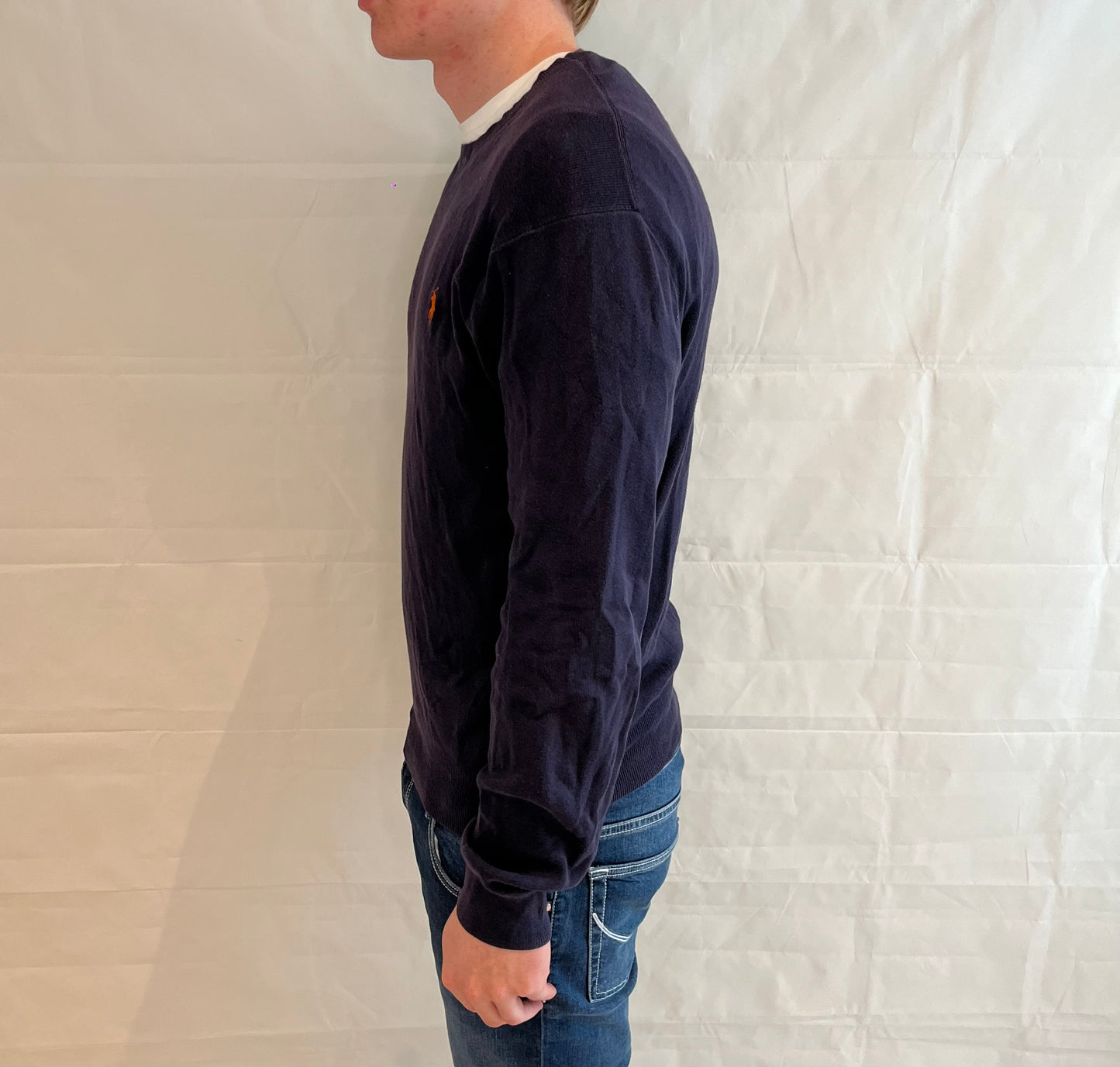 Polo Ralph Lauren Sweater Slim Fit Prima Cotton Blue Men's