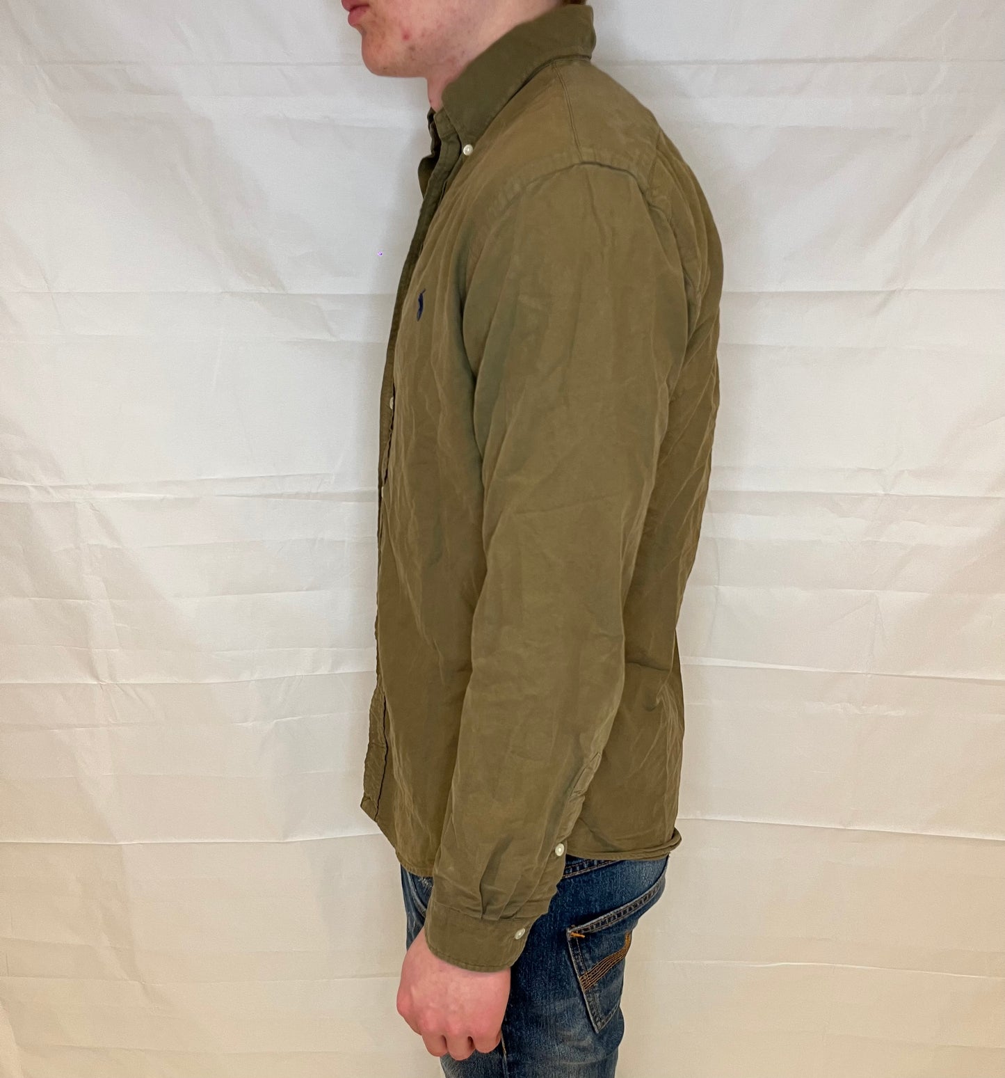 Polo Ralph Lauren Slim Fit Shirt Olive Green Men's