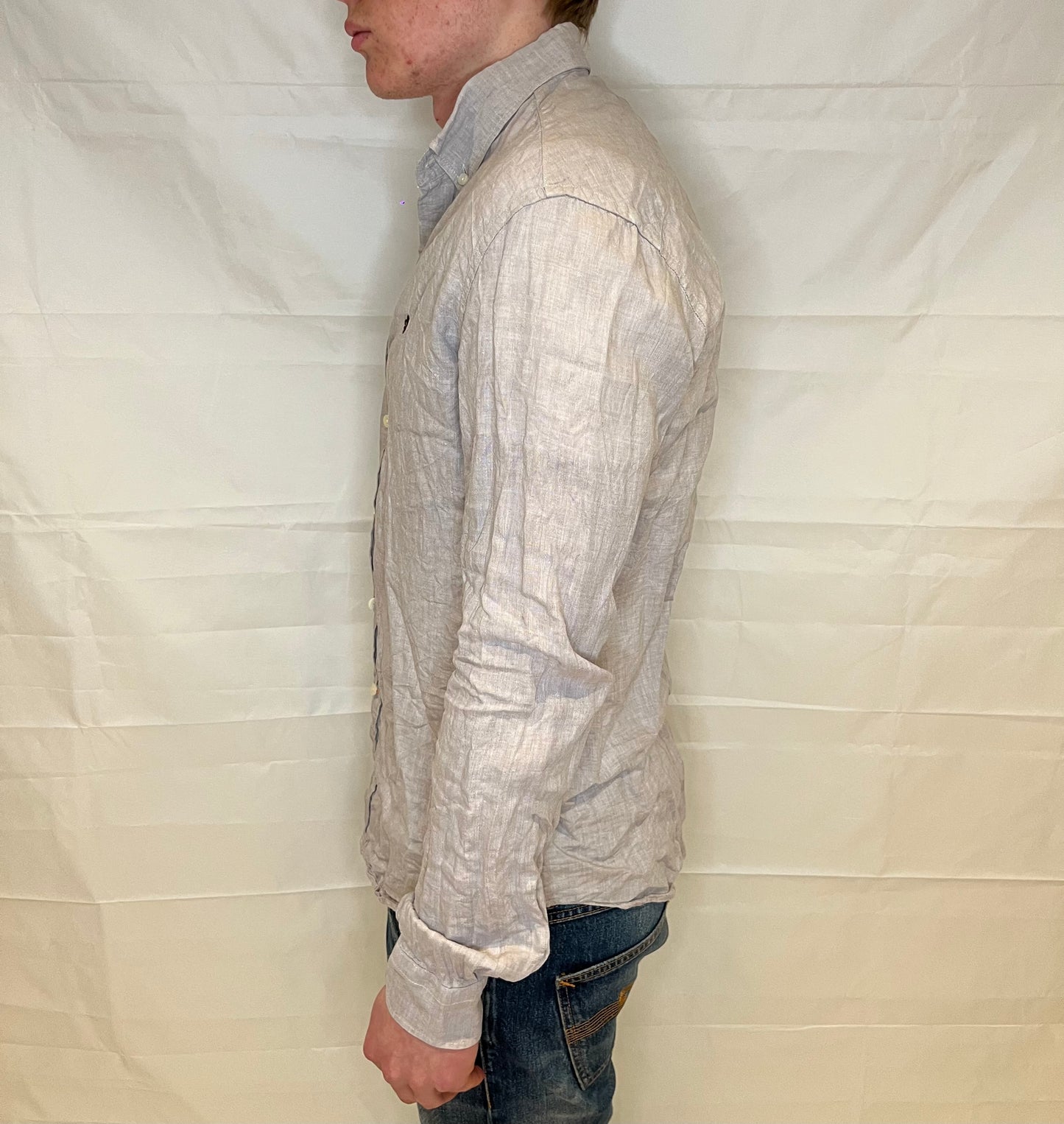 Morris Linen Shirt Beige Men's