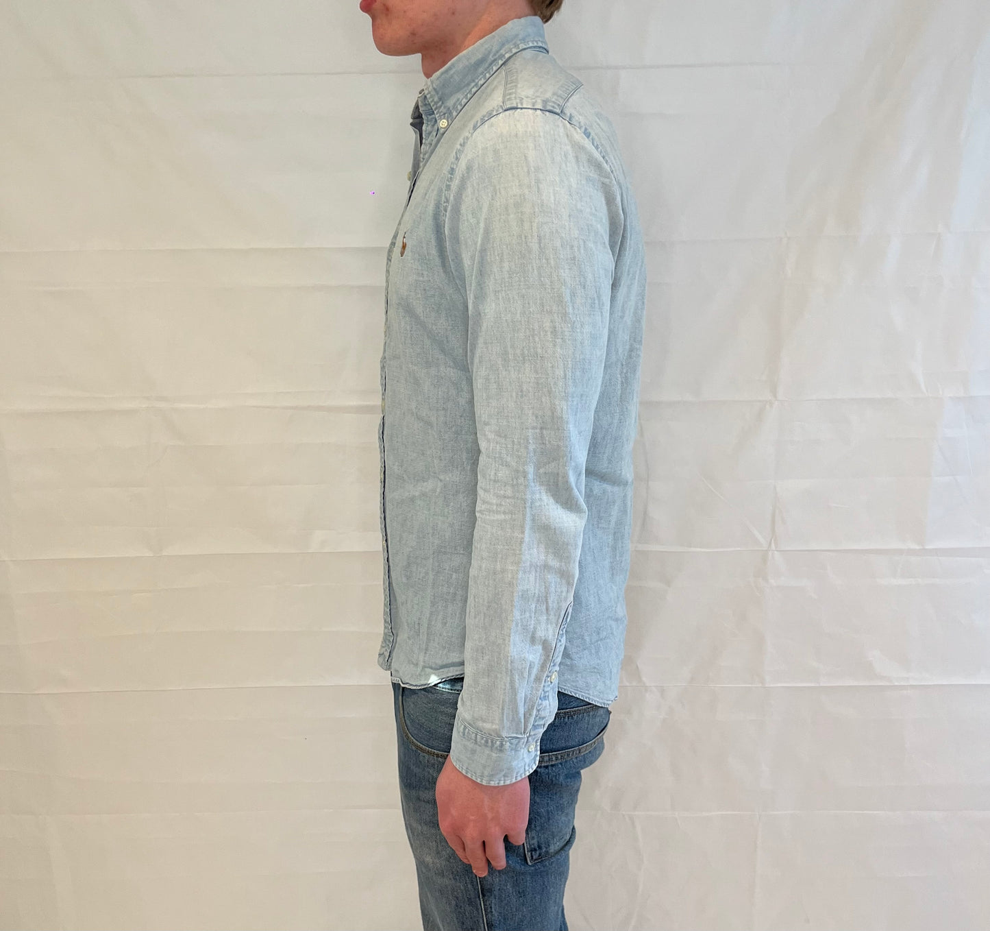 Polo Ralph Lauren Slim Fit Denim Shirt Light Blue Men's