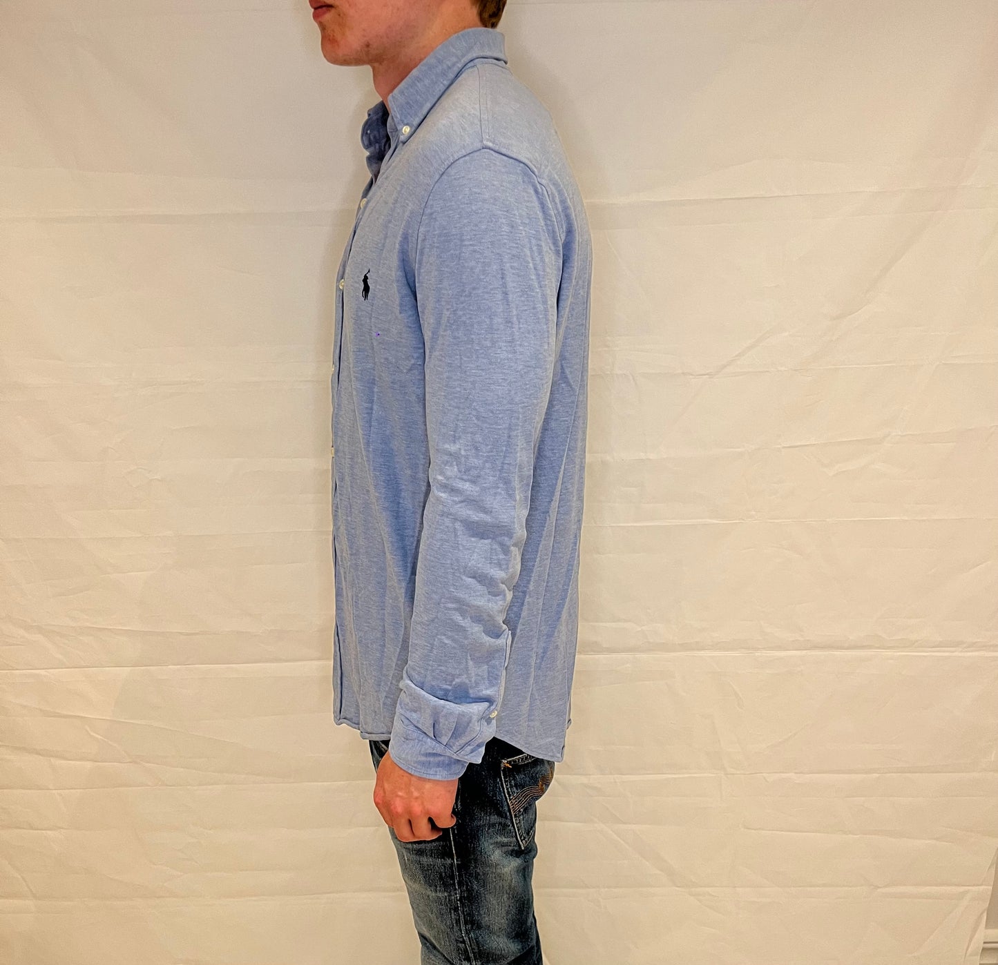 Polo Ralph Lauren Featherweight Mesh Shirt Light Blue Men's