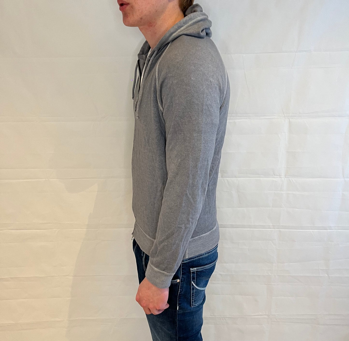 Boggi Milano Zip Hoodie Grey Men's