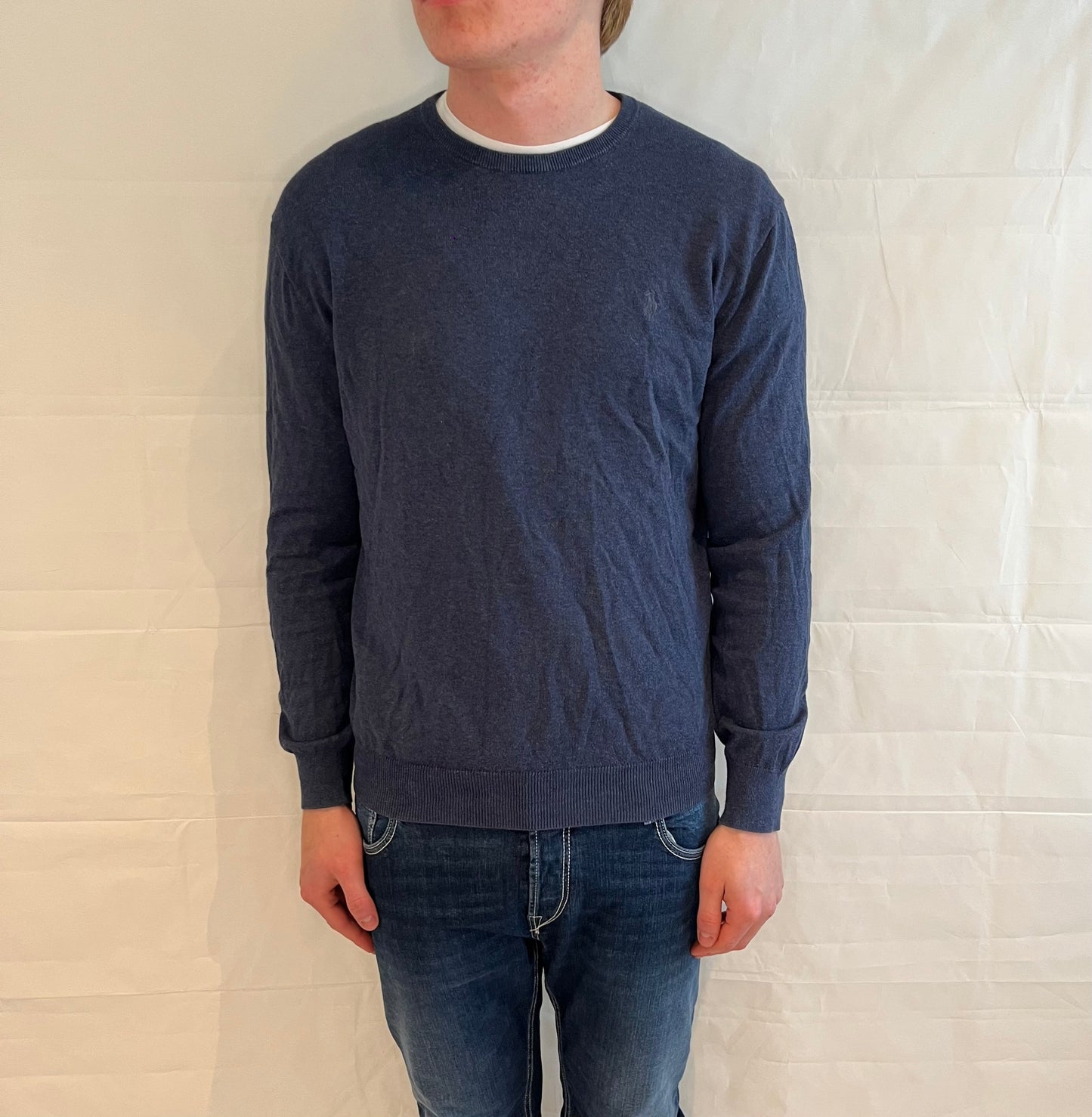 Polo Ralph Lauren Slim Fit Prima Cotton Sweater Blue Men's