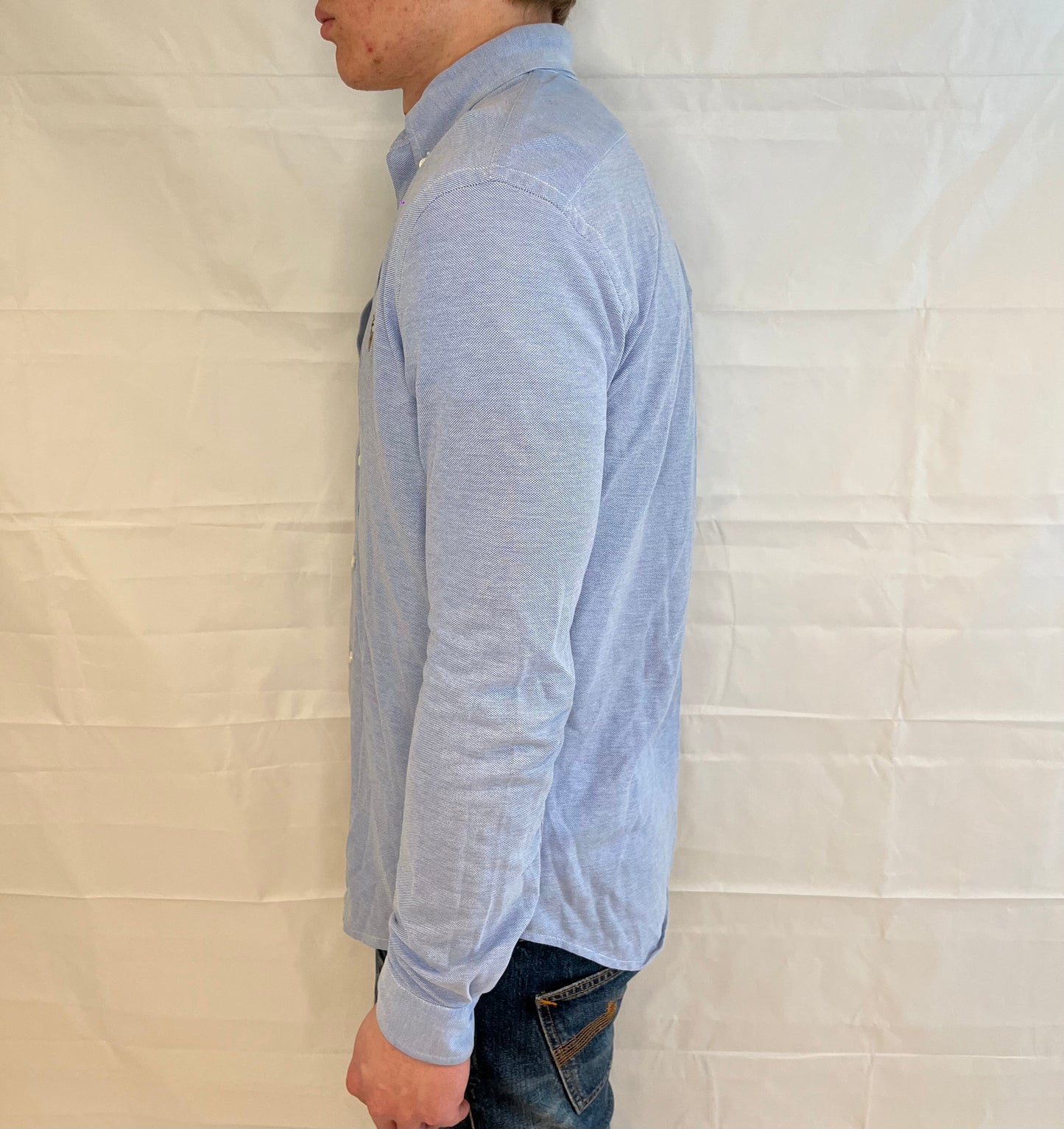 Polo Ralph Lauren Knit Oxford Shirt Light Blue Men's