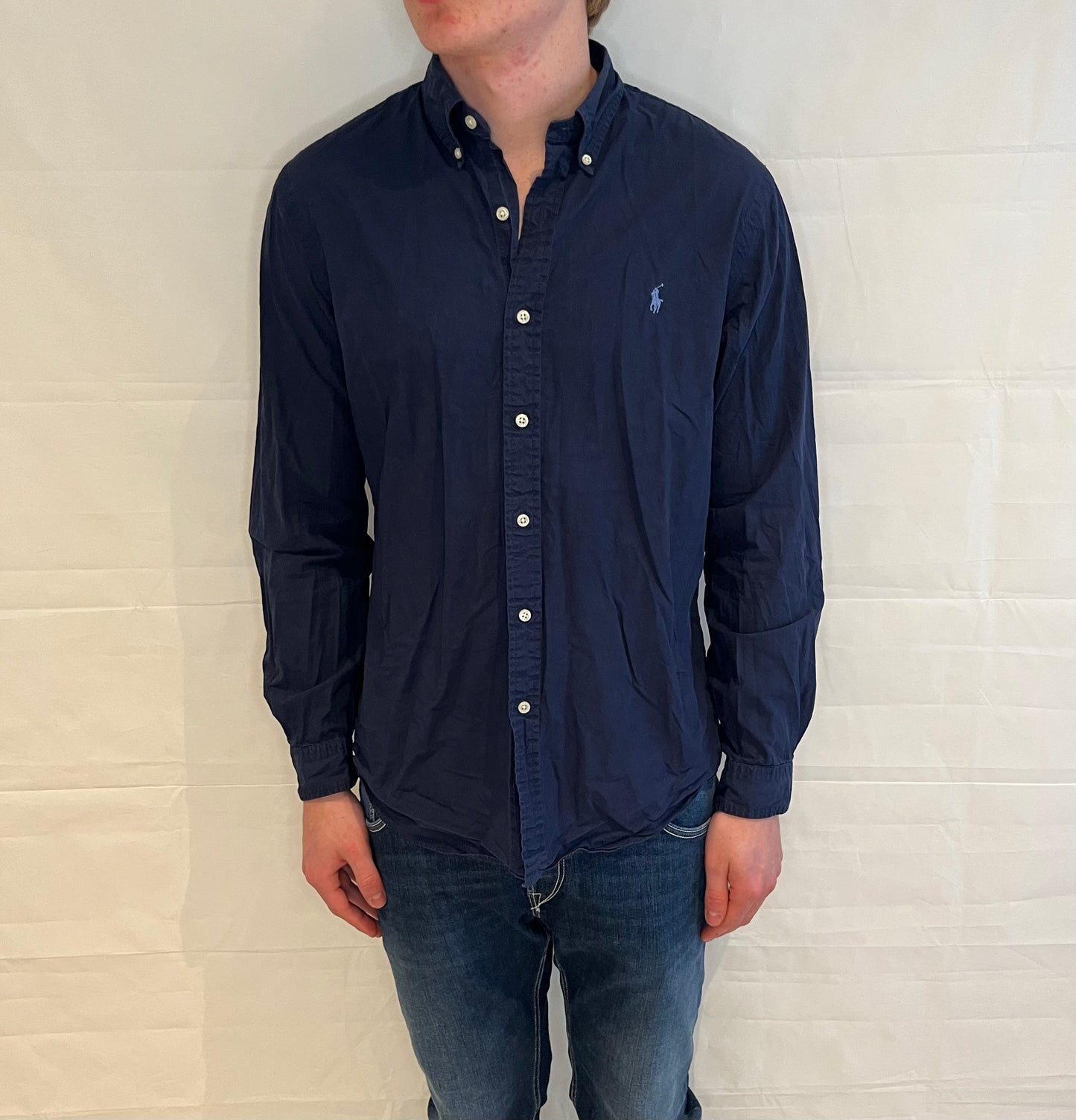Polo Ralph Lauren Slim Fit 100% Cotton Stretch Shirt Blue Men's