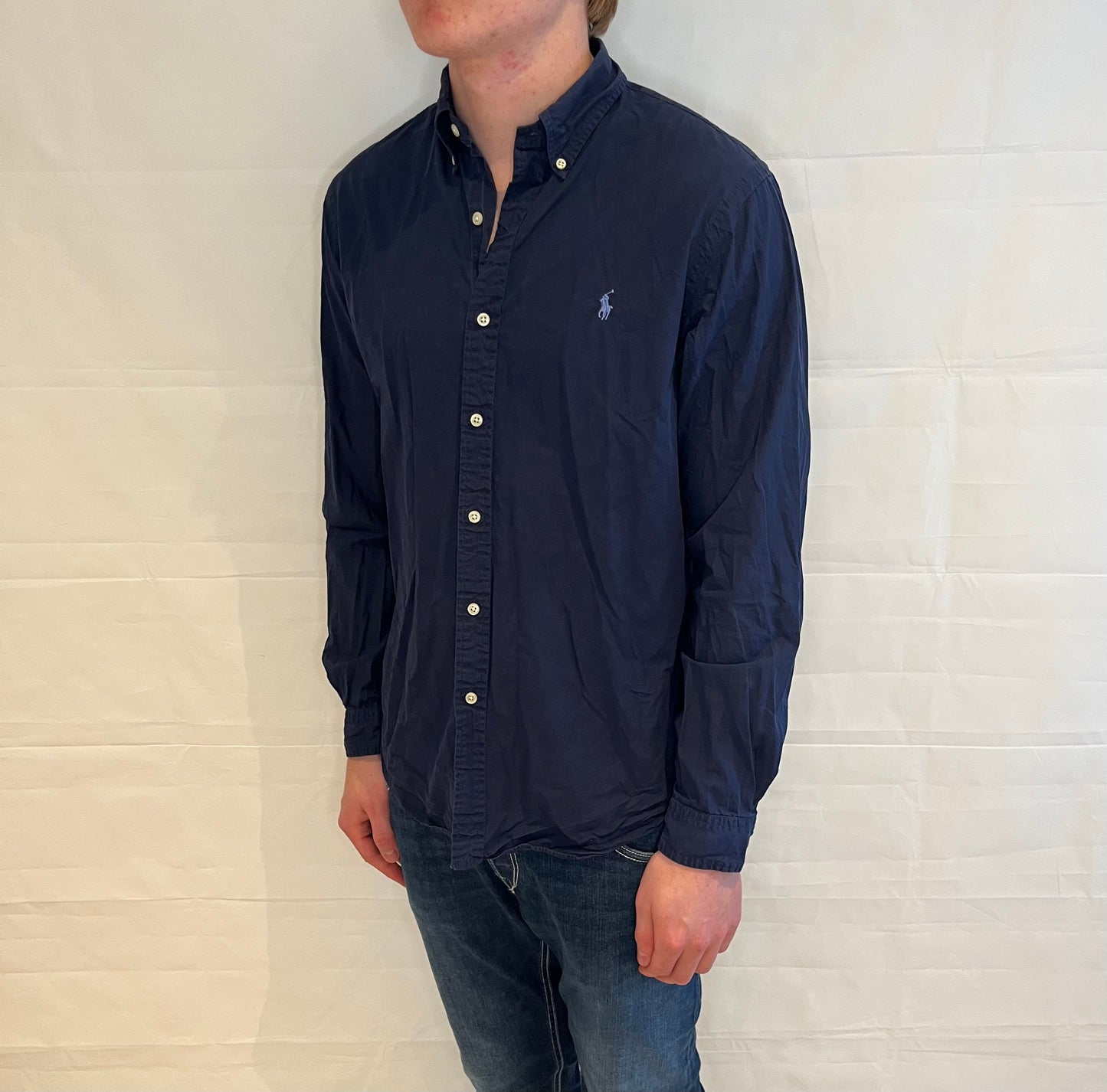 Polo Ralph Lauren Slim Fit 100% Cotton Stretch Shirt Blue Men's