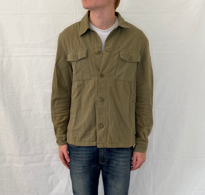 Mango Overshirt Light Green Men's