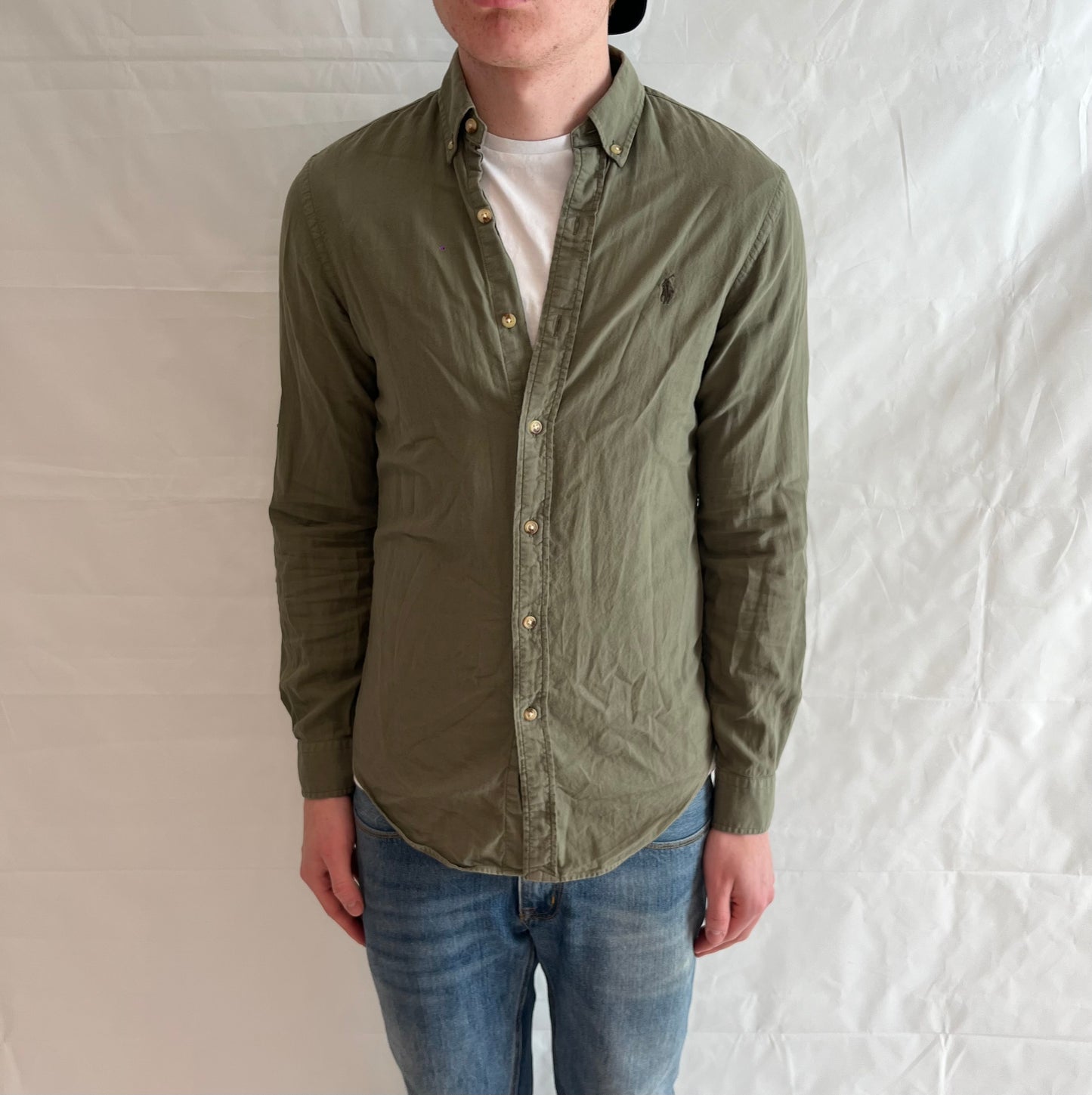 Polo Ralph Lauren Slim Fit Shirt Olive Green Men's