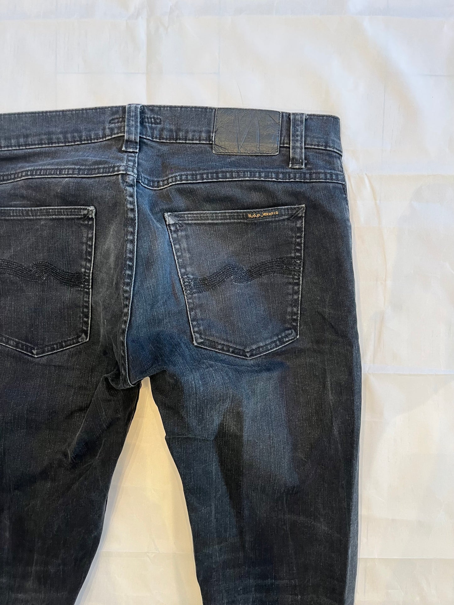 Nudie Tight Terry Jeans Black Men's