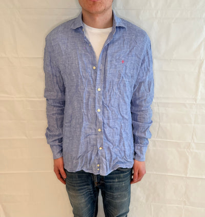 Morris Linen Shirt Light Blue Men's