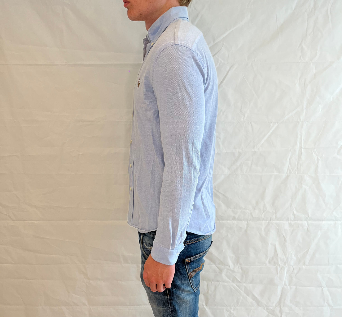 Polo Ralph Lauren Knit Oxford Shirt Light Blue Men's