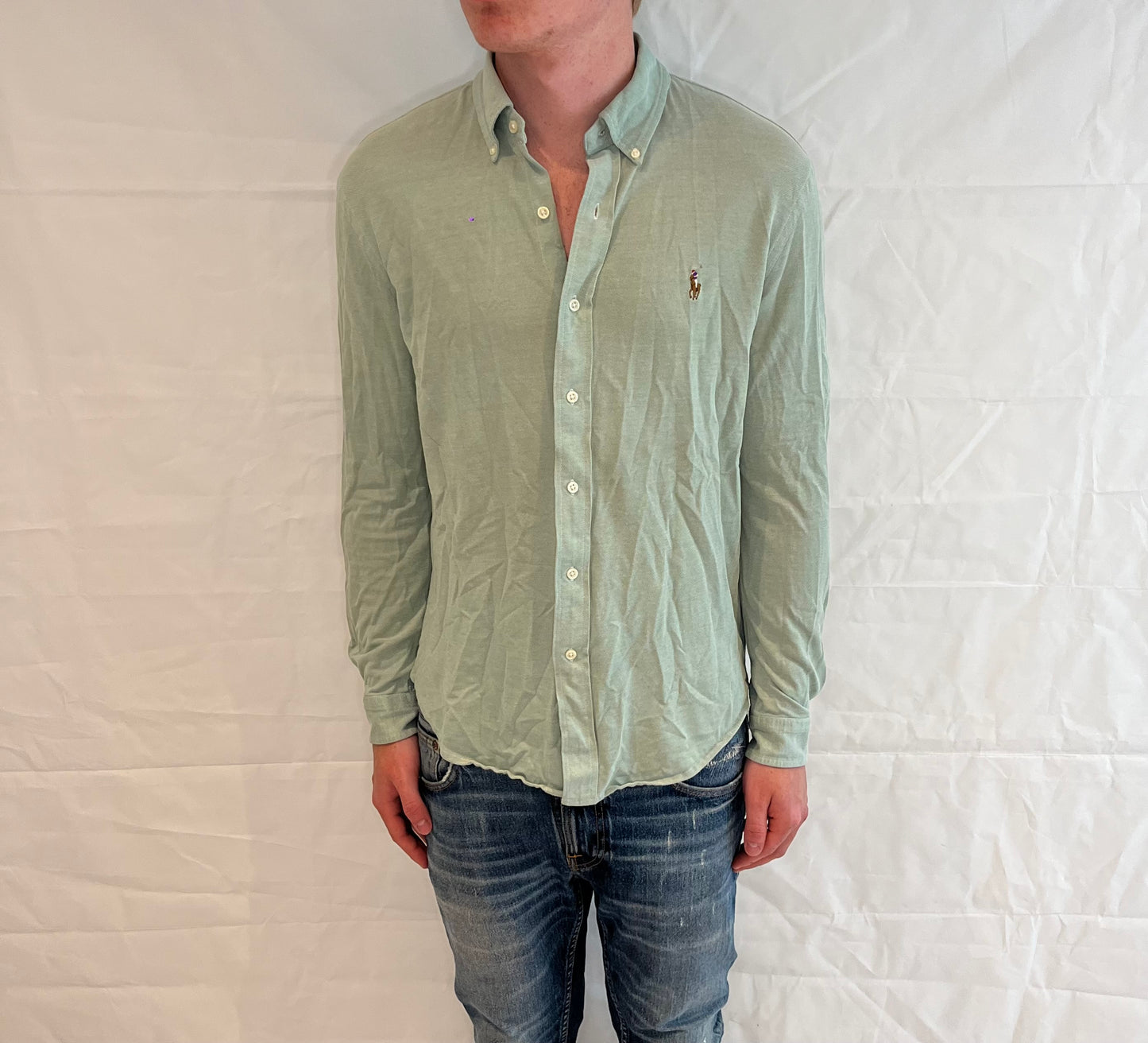 Polo Ralph Lauren Knit Oxford Shirt Light Green Men's