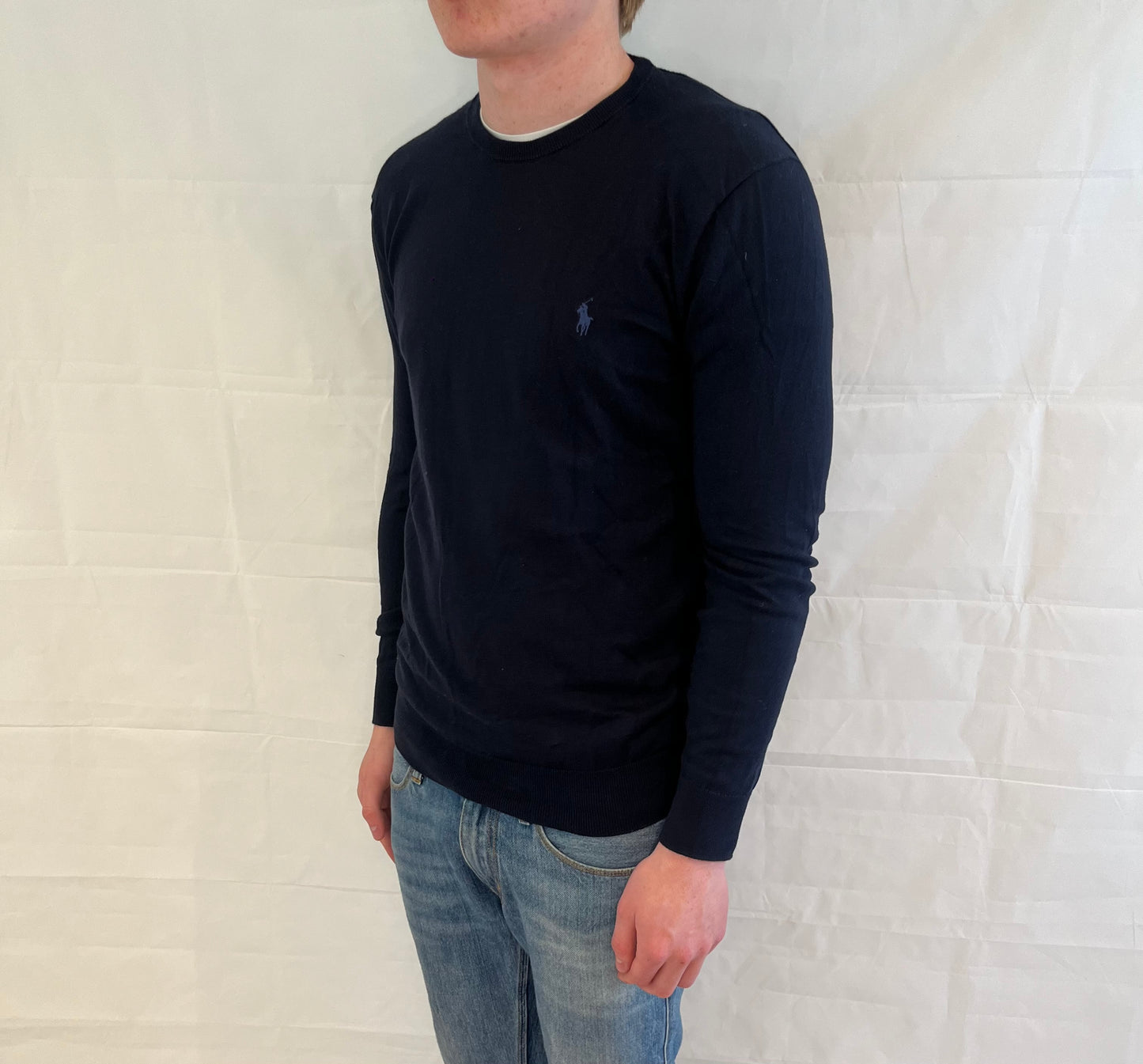 Polo Ralph Lauren Sweater Slim Fit Prima Cotton Blue Men's