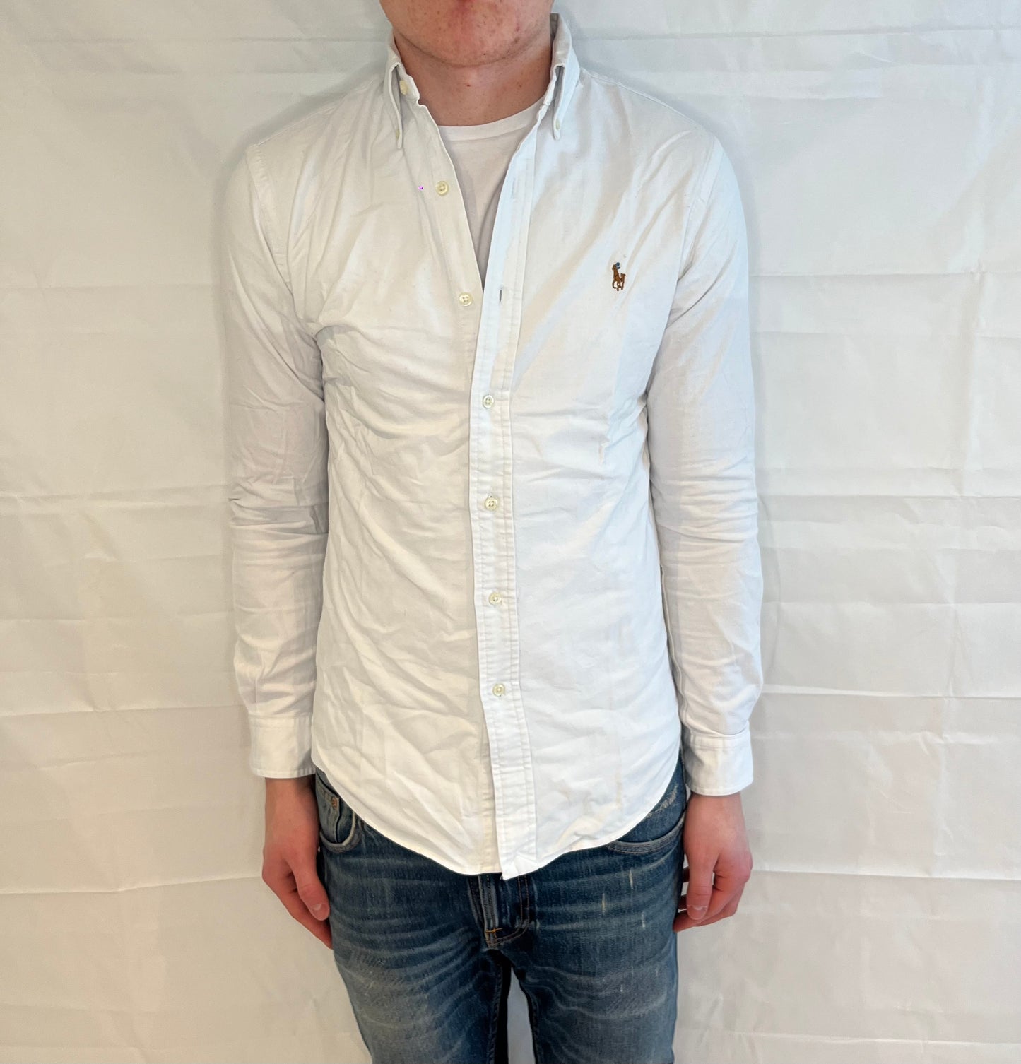 Polo Ralph Lauren Slim Fit Stretch Oxford Shirt White Men's