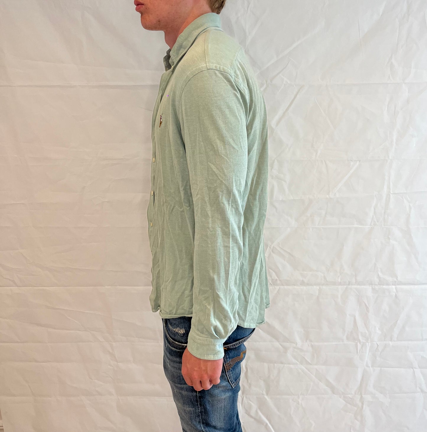 Polo Ralph Lauren Knit Oxford Shirt Light Green Men's