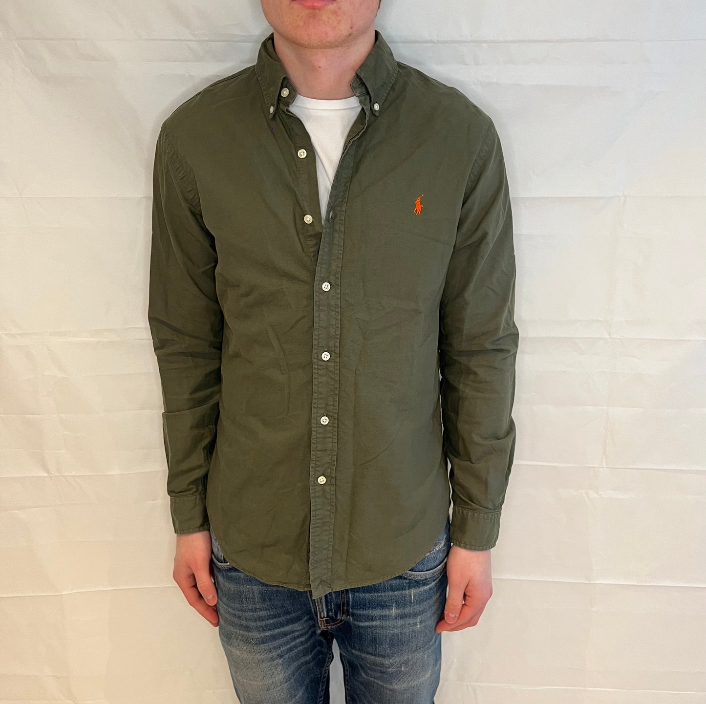 Polo Ralph Lauren Slim Fit Shirt Olive Green Men's