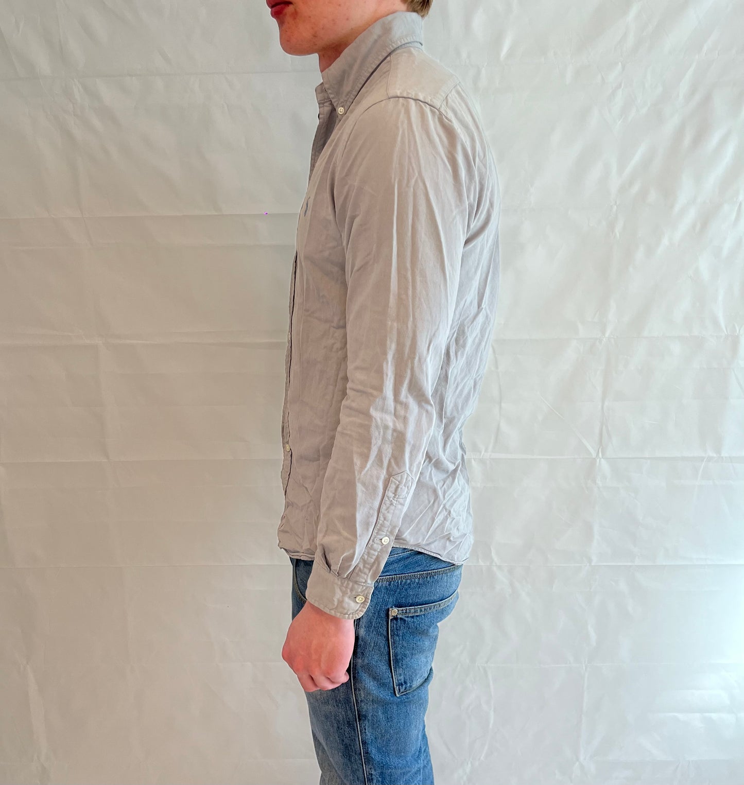 Polo Ralph Lauren Slim Fit Shirt Light Grey Men's