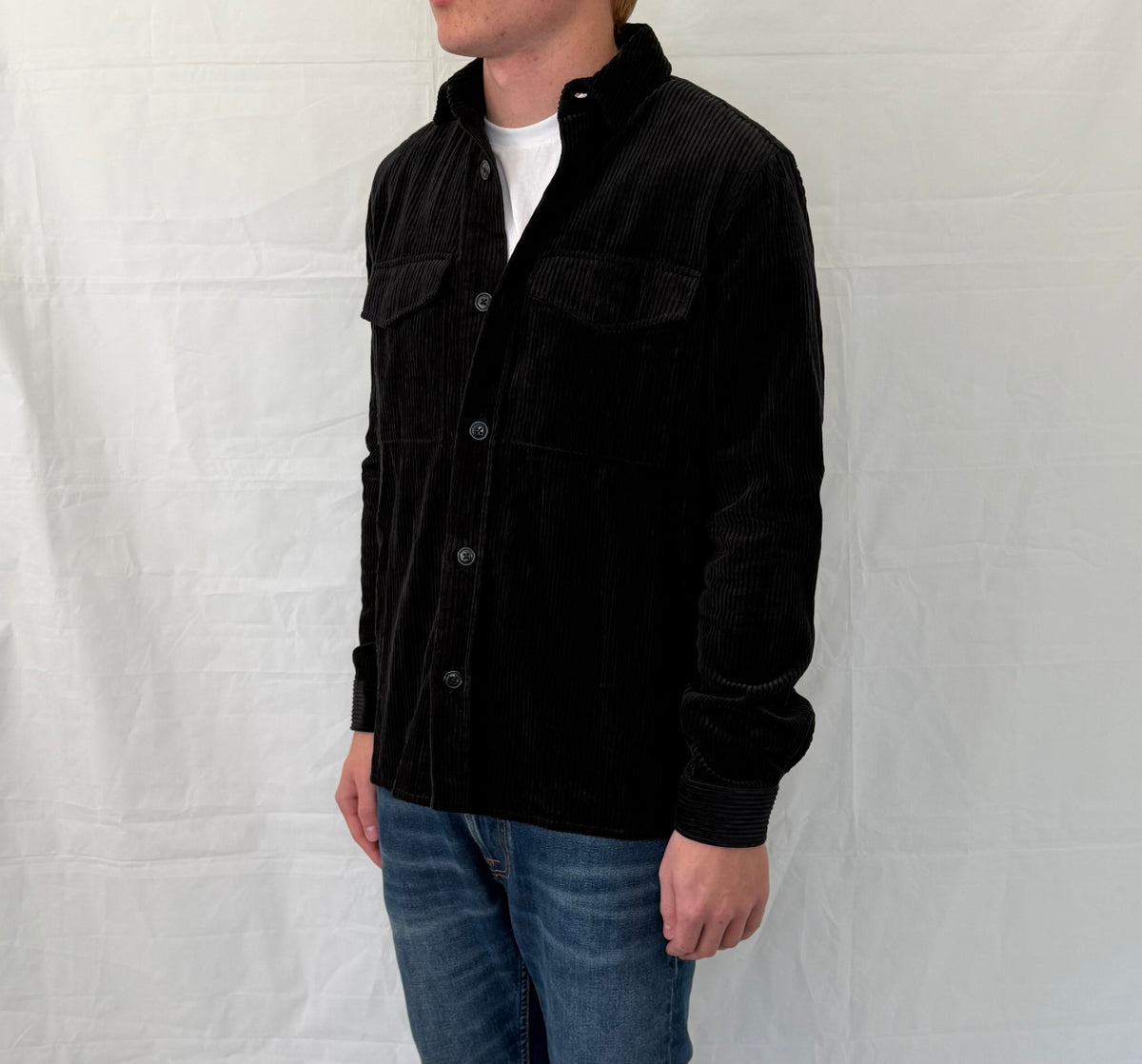 Samsoe Samsoe Manchester Overshirt Black Men's