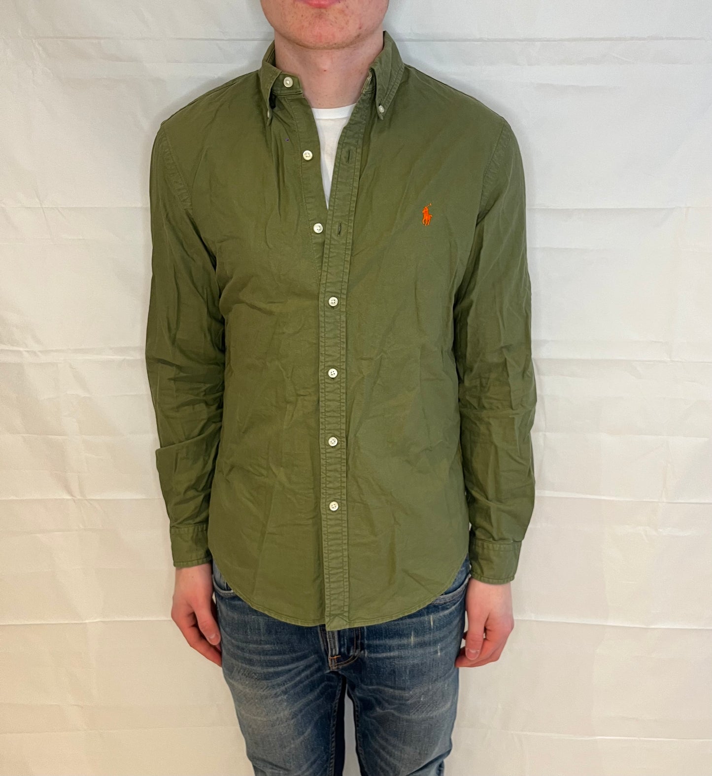 Polo Ralph Lauren Slim Fit Shirt Olive Green Men's