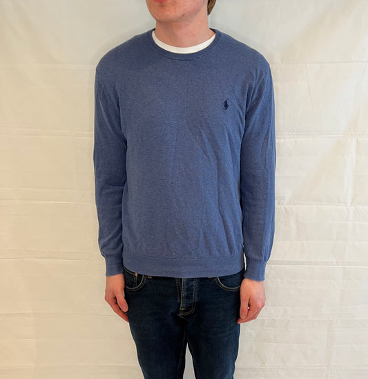 Polo Ralph Lauren Sweater Slim Fit Prima Cotton Blue Men's
