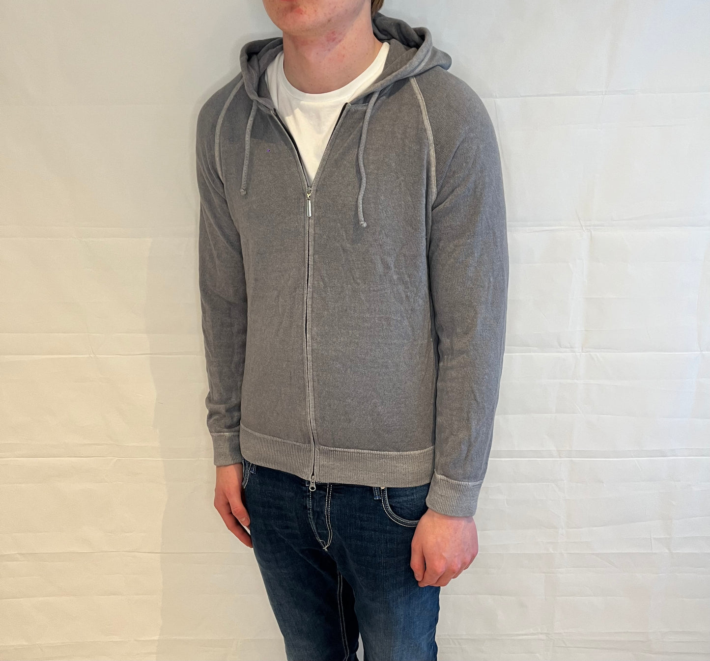 Boggi Milano Zip Hoodie Grey Men's
