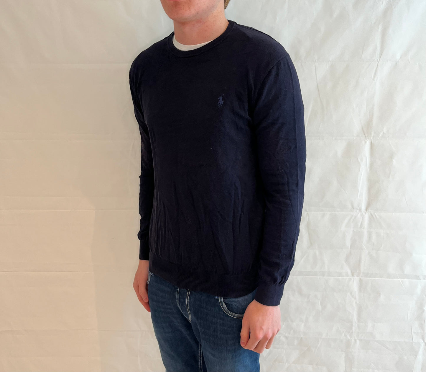 Polo Ralph Lauren Sweater Slim Fit Prima Cotton Blue Men's