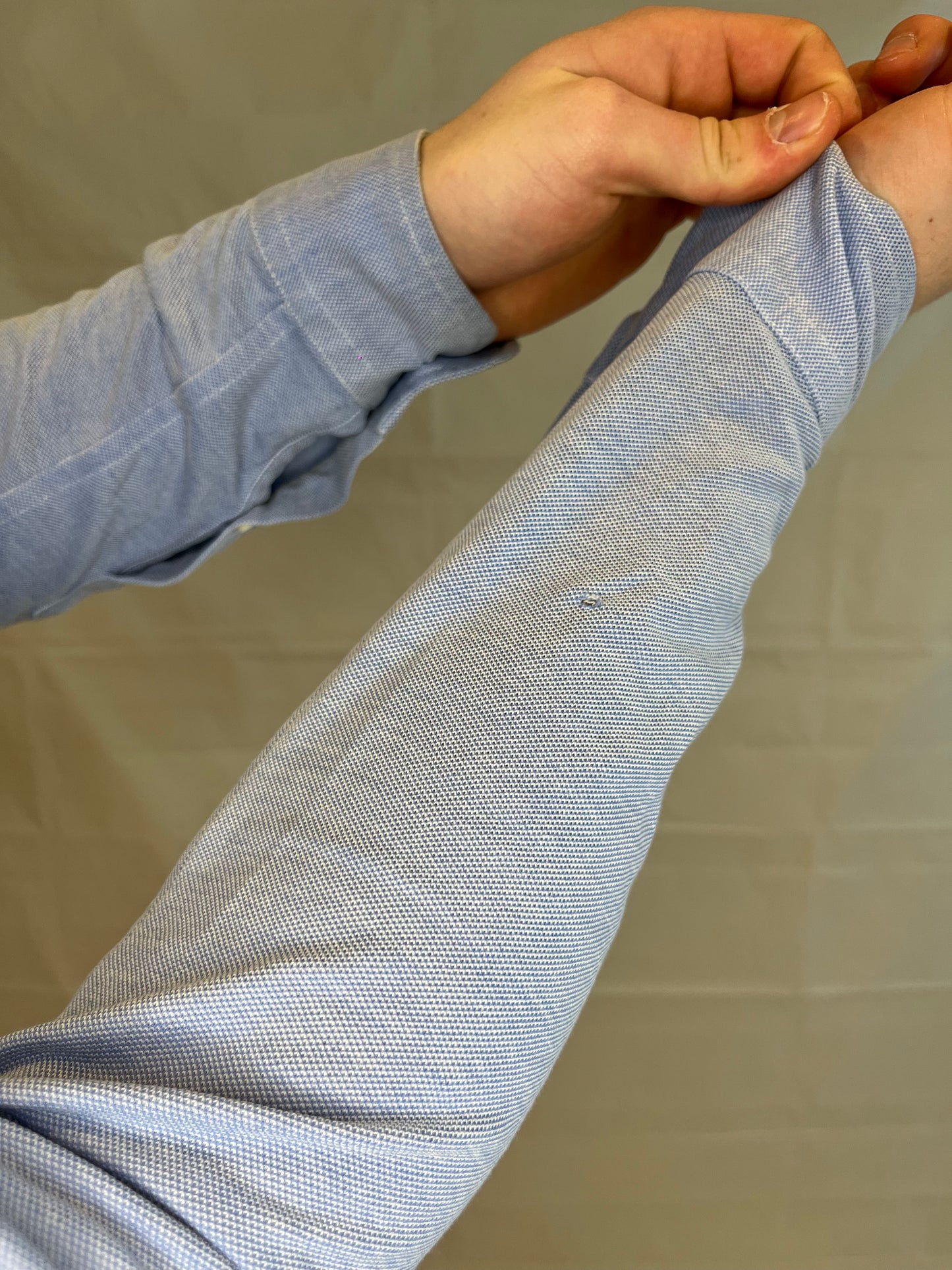 Polo Ralph Lauren Knit Oxford Shirt Light Blue Men's