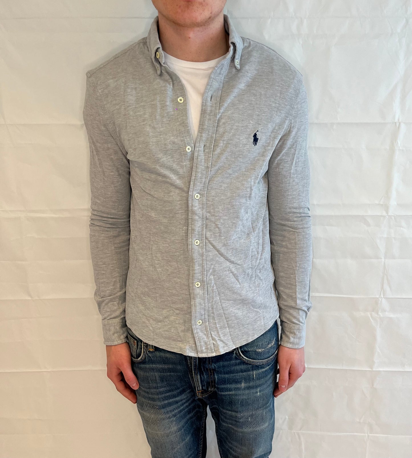 Polo Ralph Lauren Featherweight Mesh Shirt Grey Men's