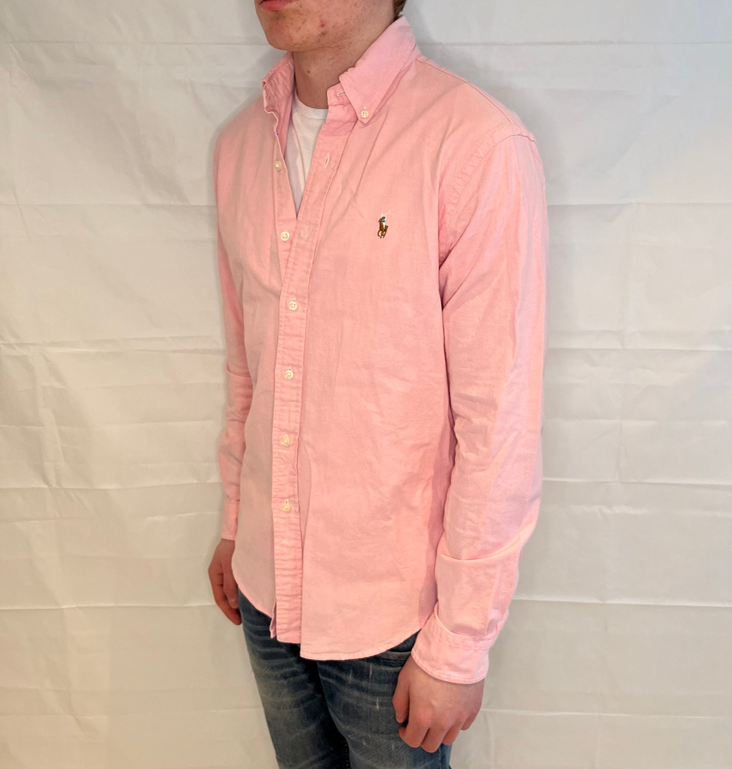 Polo Ralph Lauren Slim Fit Stretch Oxford Shirt Pink Men's