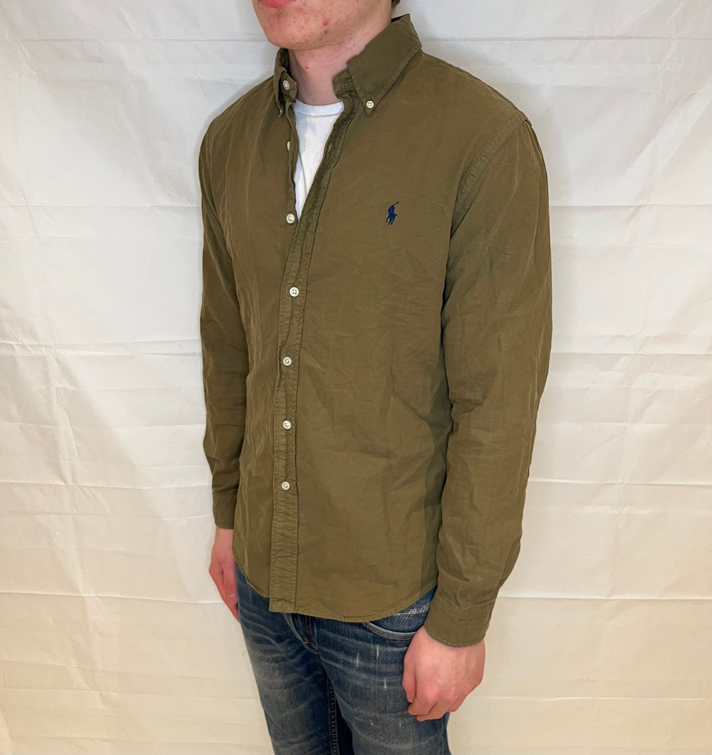 Polo Ralph Lauren Slim Fit Shirt Olive Green Men's