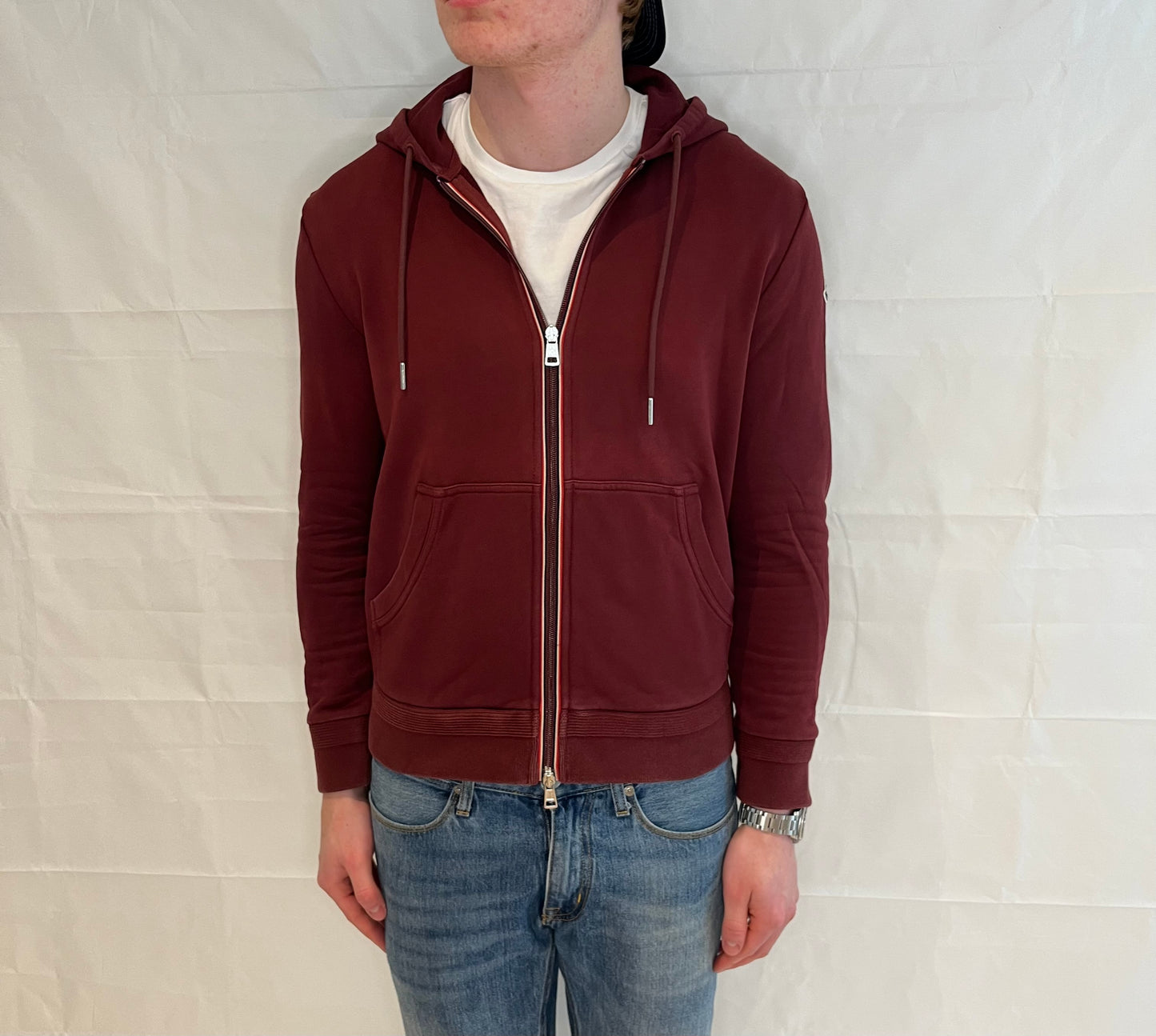 Moncler Hoodie Men's burgundy