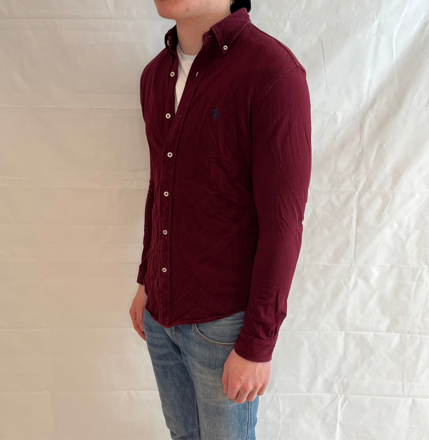 Polo Ralph Lauren Featherweight Mesh Shirt burgundy Men's
