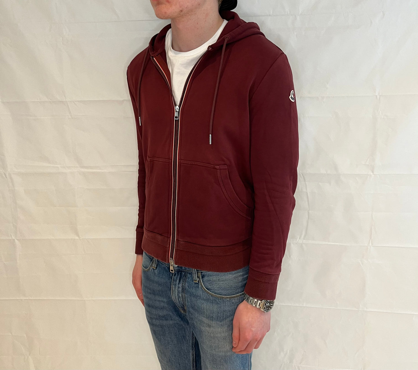 Moncler Hoodie Men's burgundy