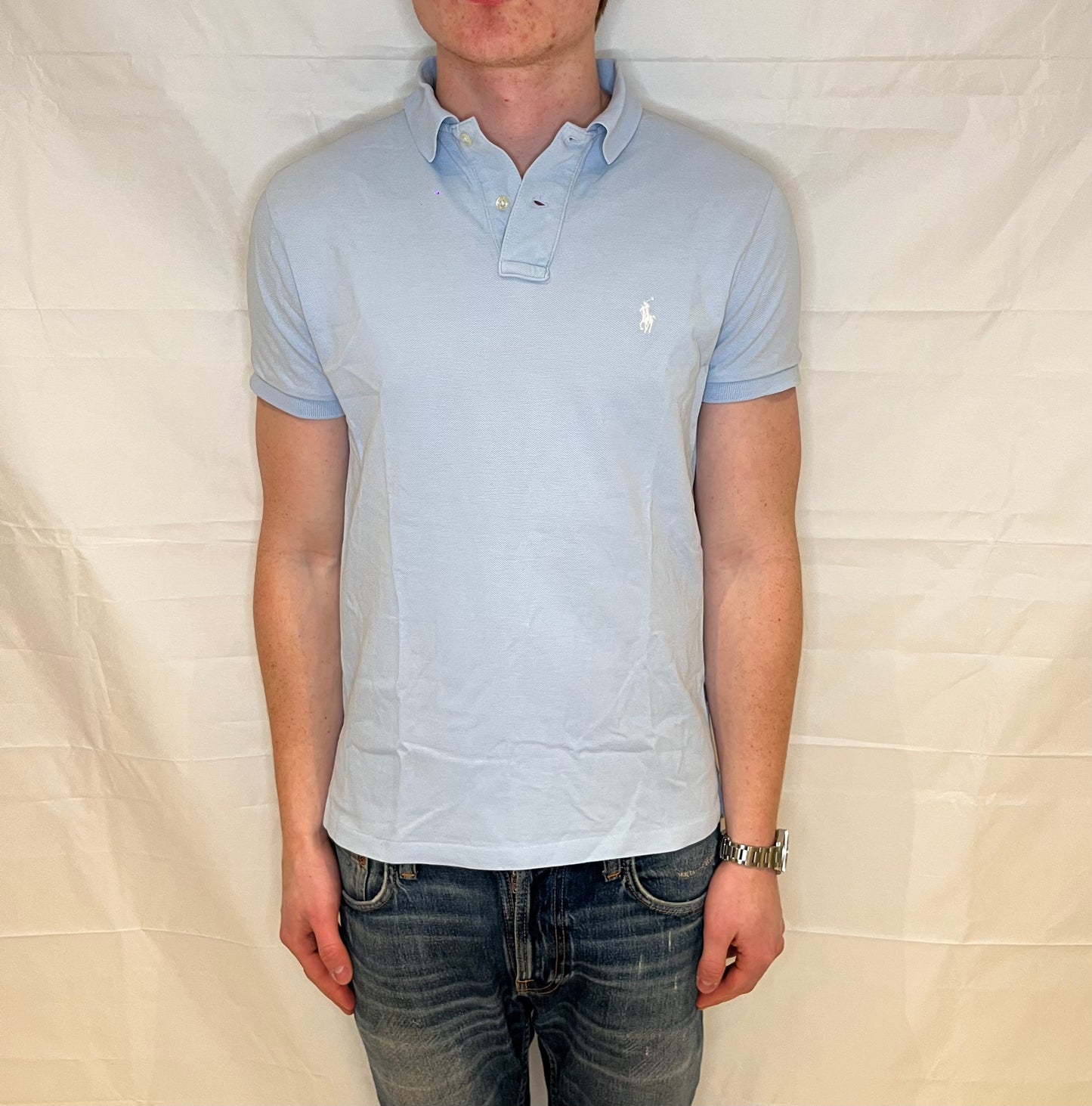 Polo Ralph Lauren Custom Slim Fit Polo Light Blue Men's