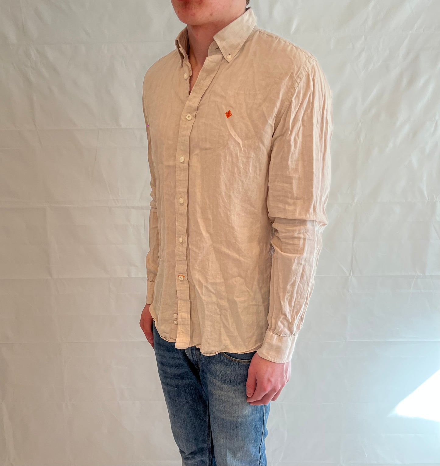 Morris Linen Shirt Beige Men's