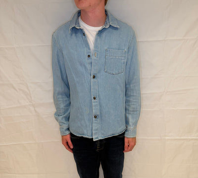 APC Denim Overshirt Light Blue Men's