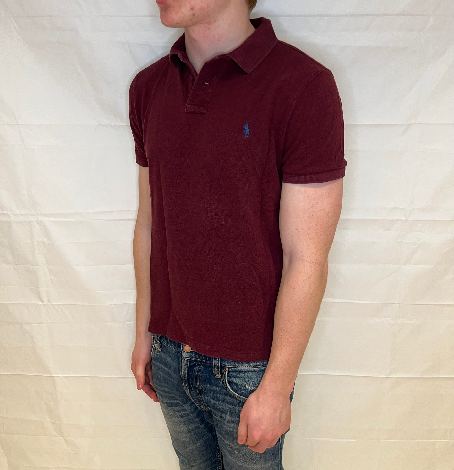Polo Ralph Lauren Custom Slim Fit Polo Burgundy Men's