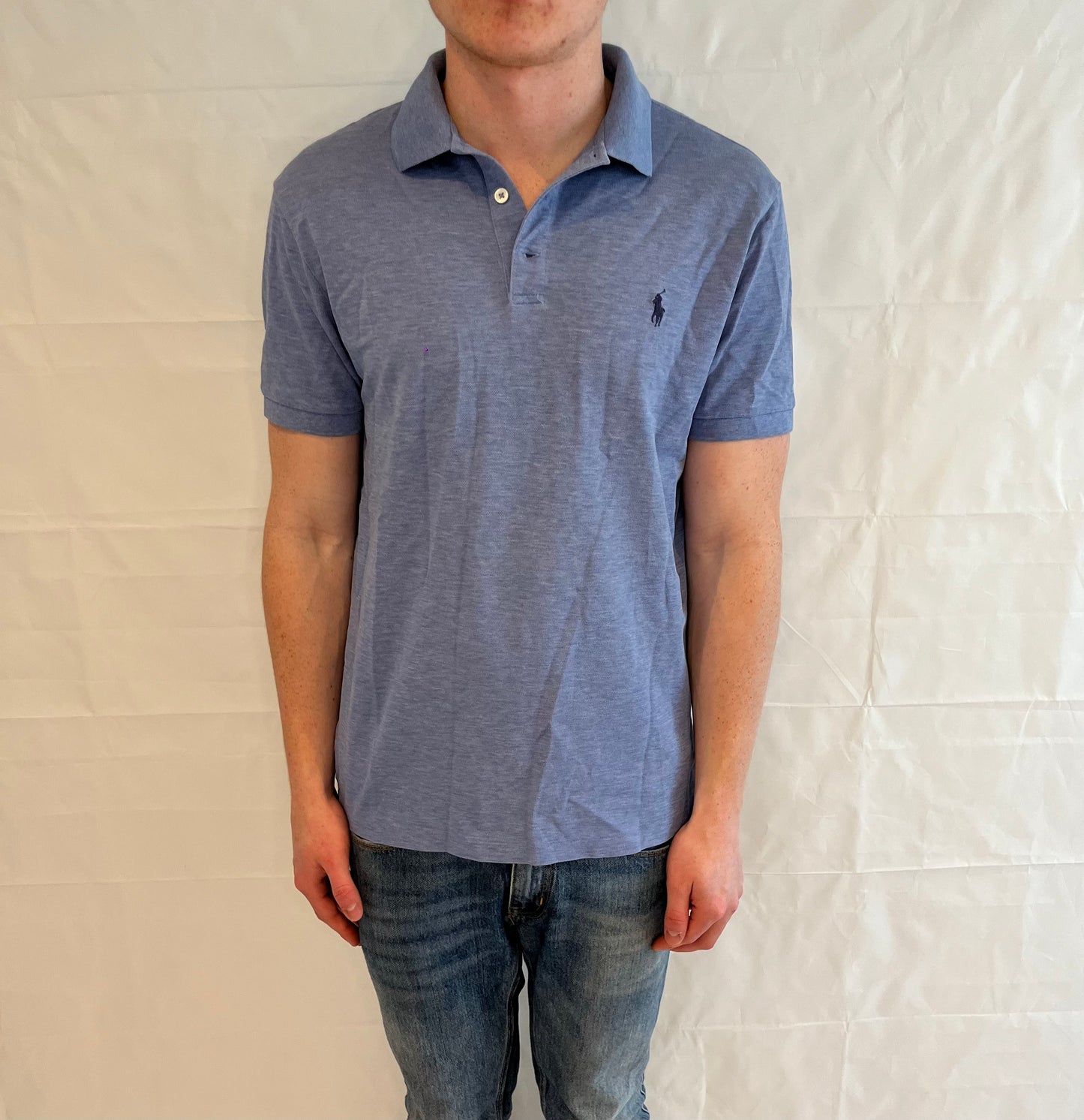 Polo Ralph Lauren Slim Fit Stretch Mesh Polo Light Blue Men's
