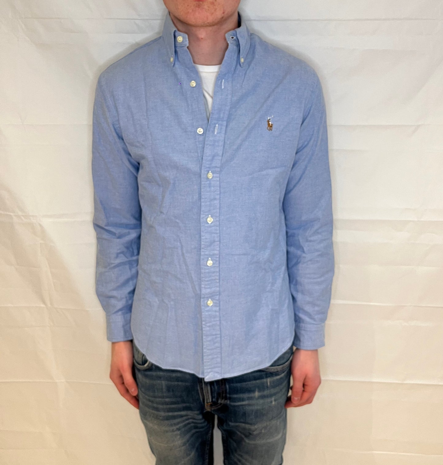 Polo Ralph Lauren Slim Fit Stretch Oxford Shirt Light Blue Men's