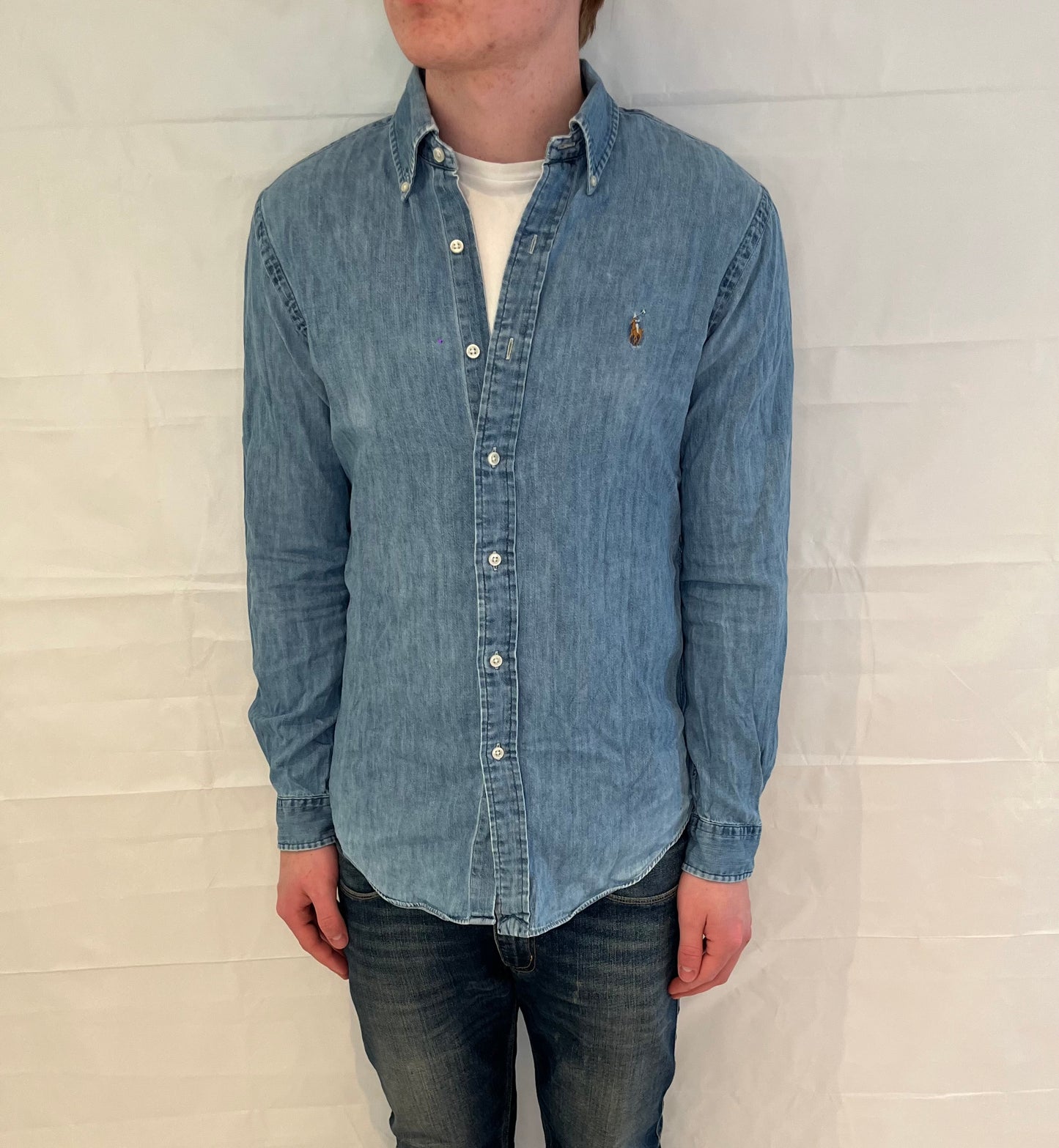 Polo Ralph Lauren Slim Fit Denim Shirt Blue Men's