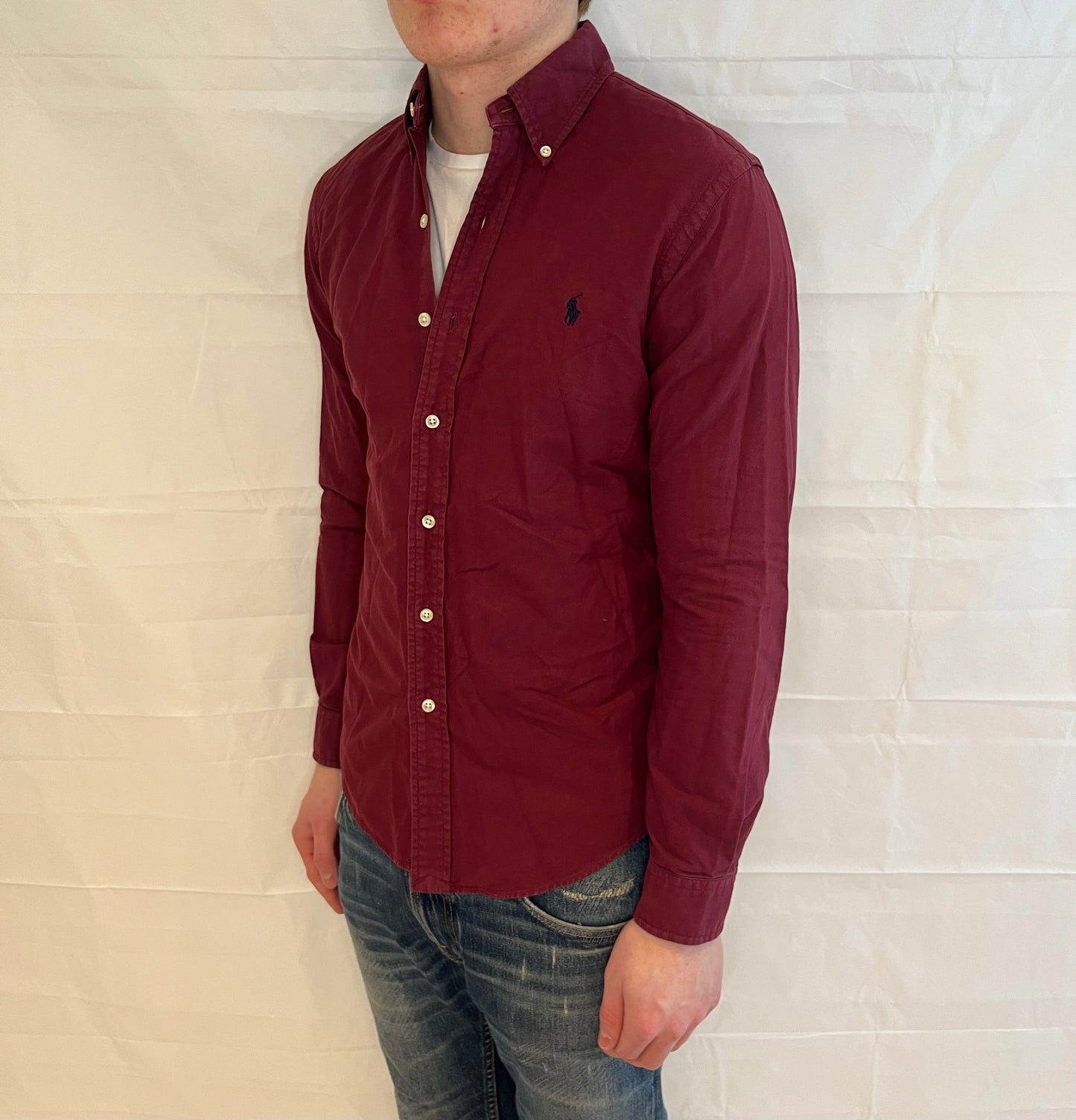 Polo Ralph Lauren Slim Fit Shirt Burgundy Men's