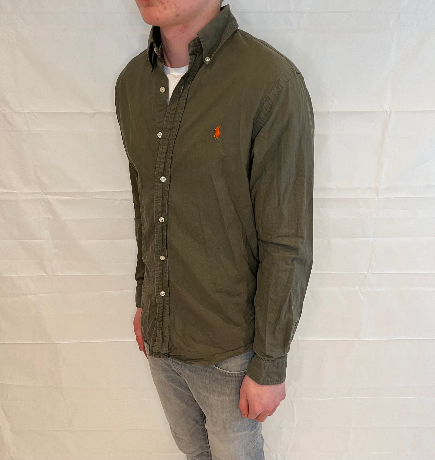 Polo Ralph Lauren Slim Fit Shirt Olive Green Men's