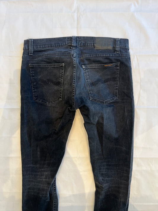 Nudie Tight Terry Jeans Black Men's
