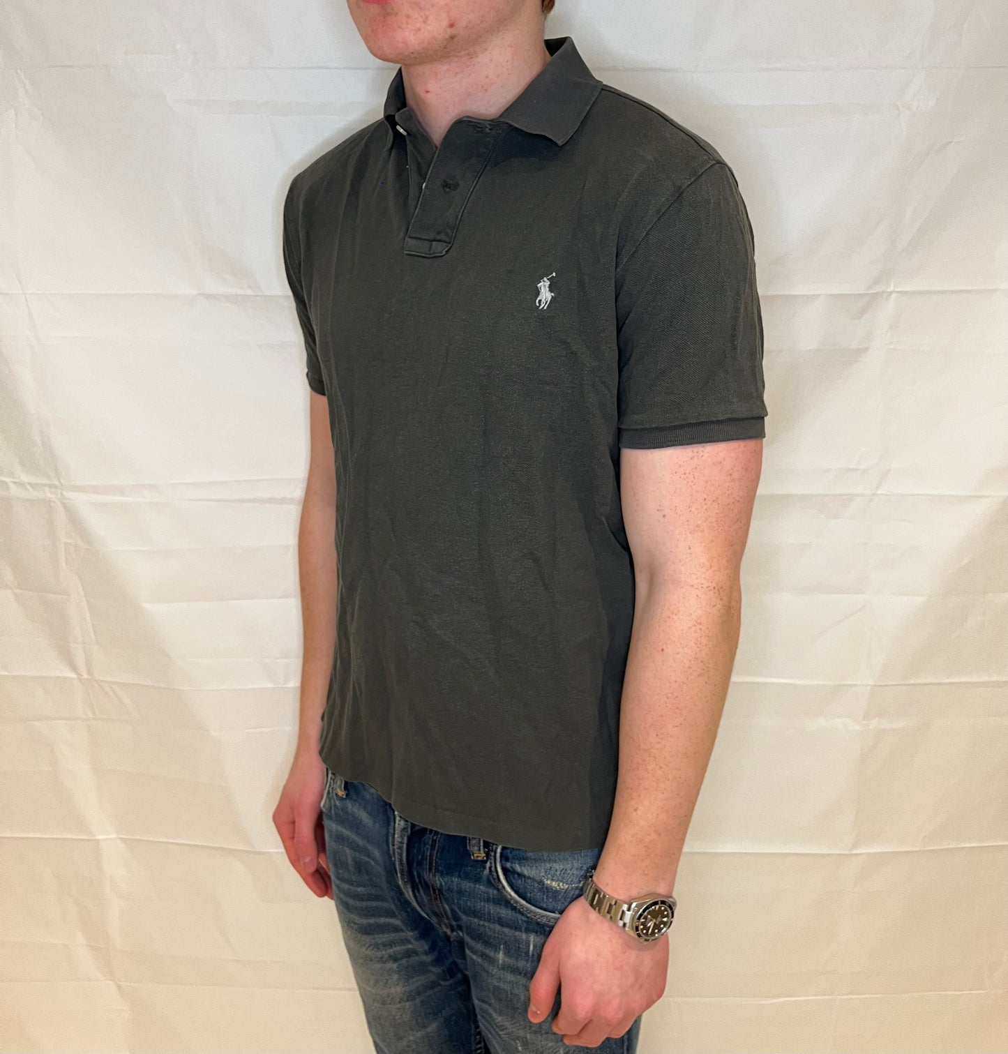 Polo Ralph Lauren Custom Slim Fit Polo Grey Men's