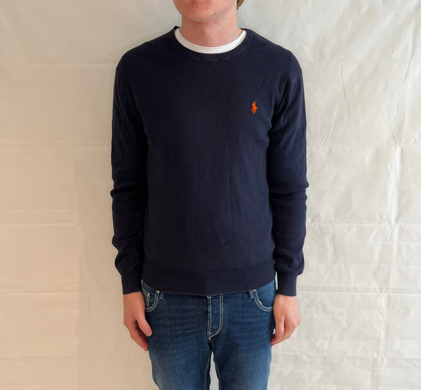 Polo Ralph Lauren Sweater Slim Fit Prima Cotton Blue Men's