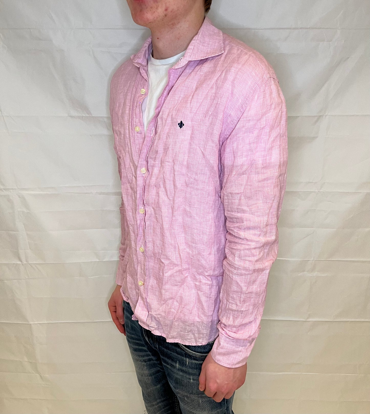 Morris Linen Shirt Pink Men's