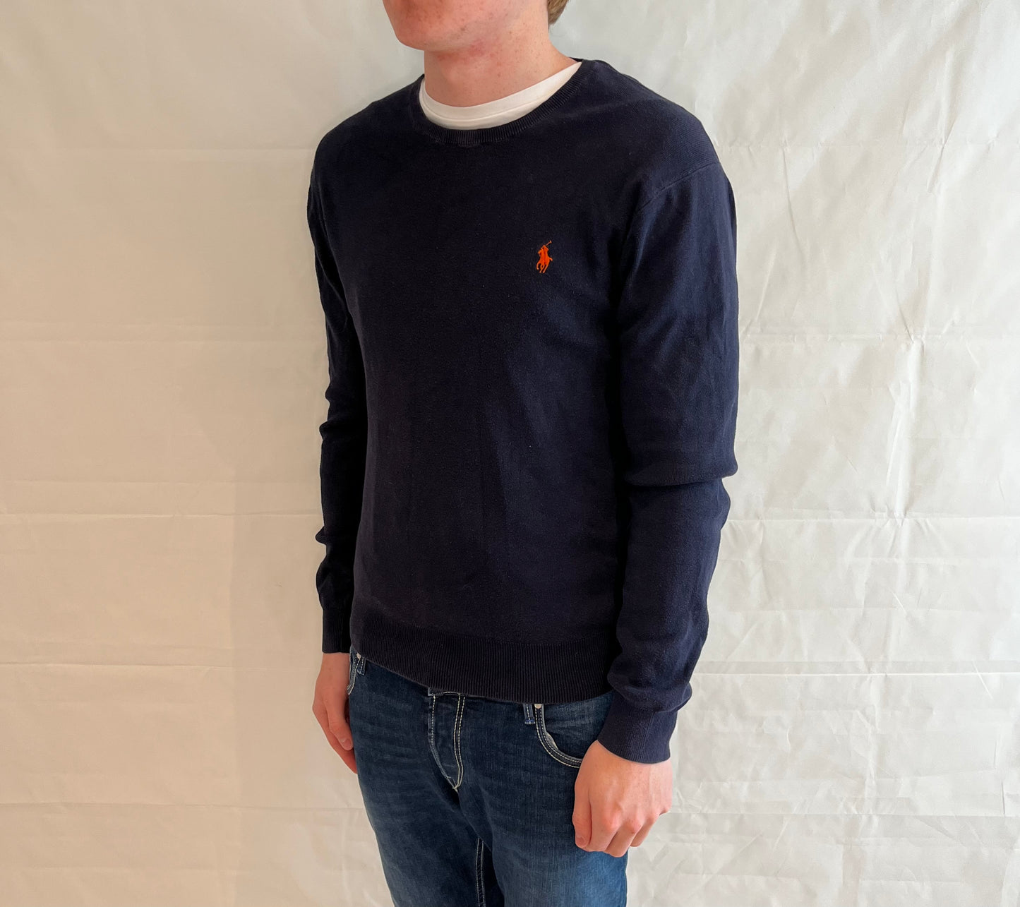 Polo Ralph Lauren Sweater Slim Fit Prima Cotton Blue Men's